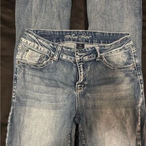 Wired Heart Blue Distressed Jeans